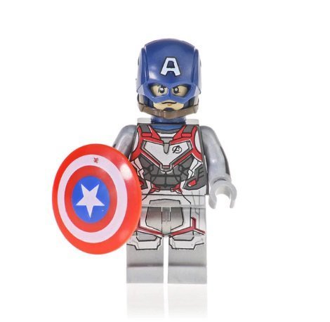 Minifigure Captain America Quantum Suit Avengers EndGame Marvel Super Heroes Lego Compatible Blocks