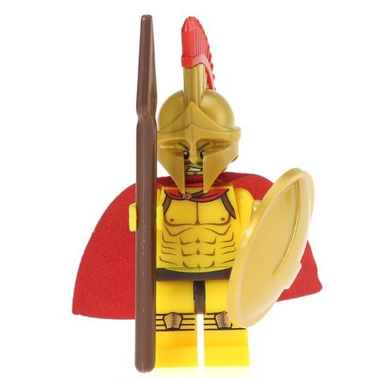 Leonidas Spartan King Warrior Minifigure Ancient Greece History Lego compatible Blocks