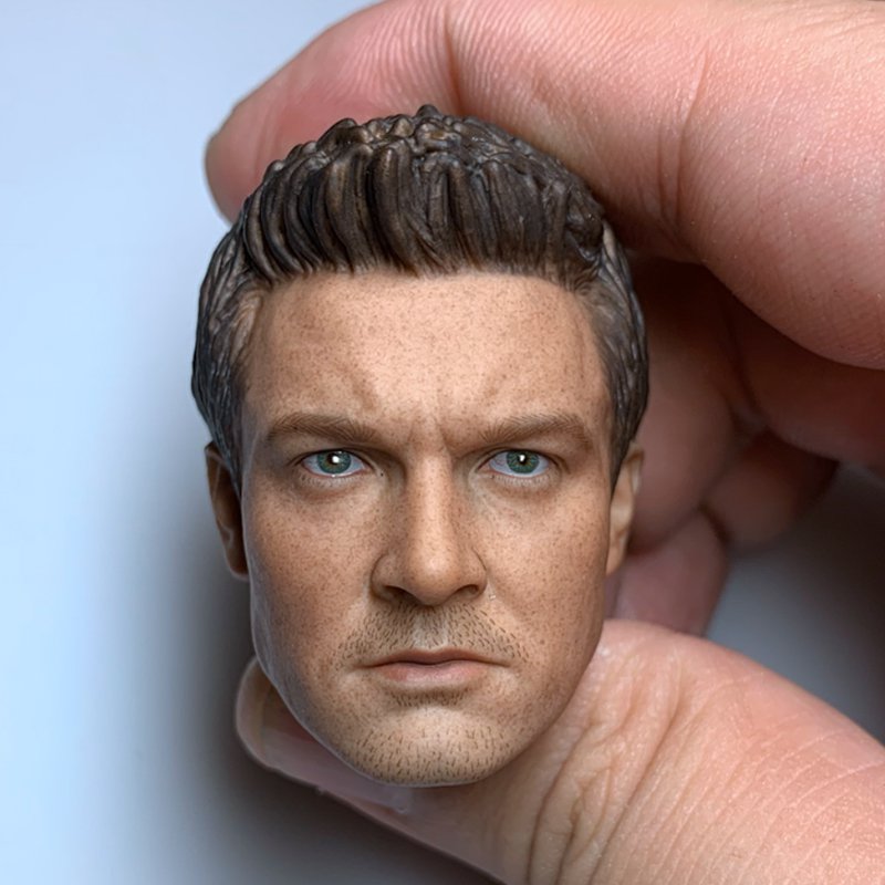 1/6 Hawkeye Head Avengers Jeremy Rennerr Marvel Super Heroes 1/12 Action Figures Toys Hobby Games