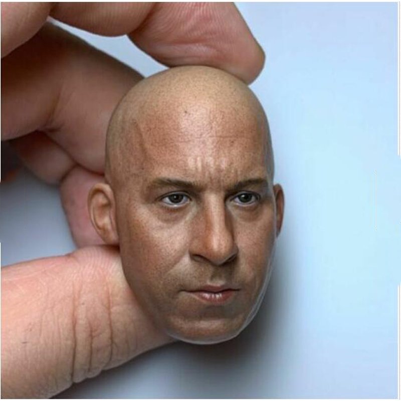 1/6 Dominic Toretto Head The Fast and the Furious Vin Diesel Movie 1/12 Action Figures Toys Hobby