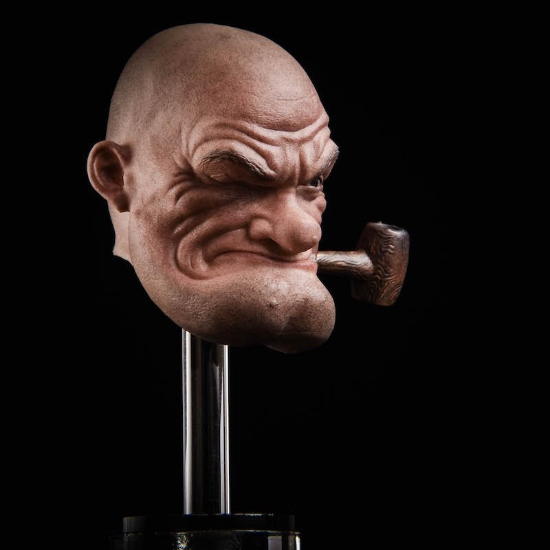 1/6 Popeye the Sailor Head for 1/12 Action Figures Toys Hobby