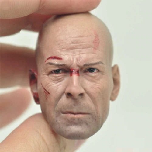 1/6 Bruce Willis Head Die Hard Movie Cinema for 1/12 Action Figures Toys Hobby