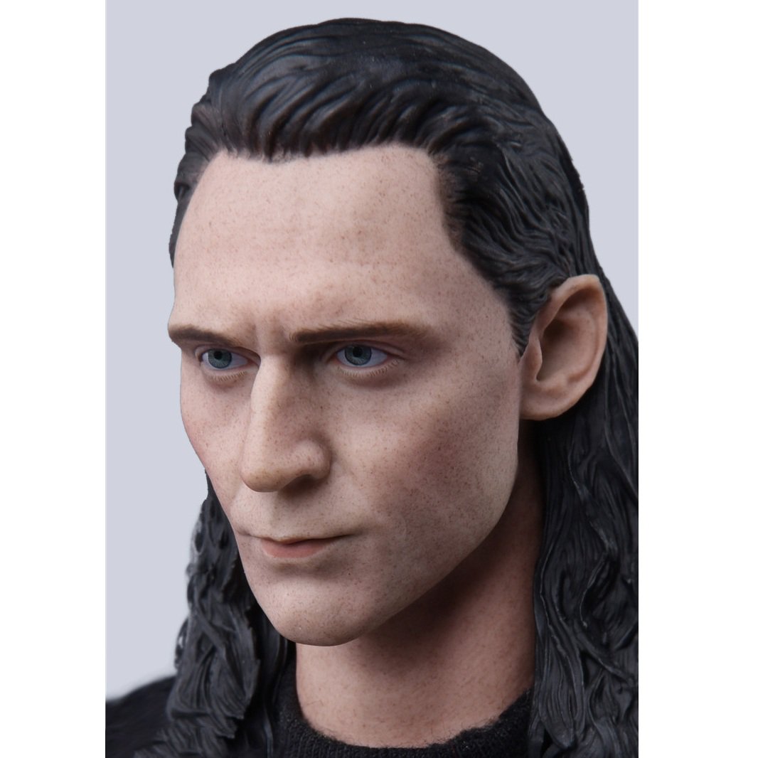 1/6 Loki Head Avengers Tom Hiddleston Marvel Super Heroes 1/12 Action Figures Toys Hobby Games