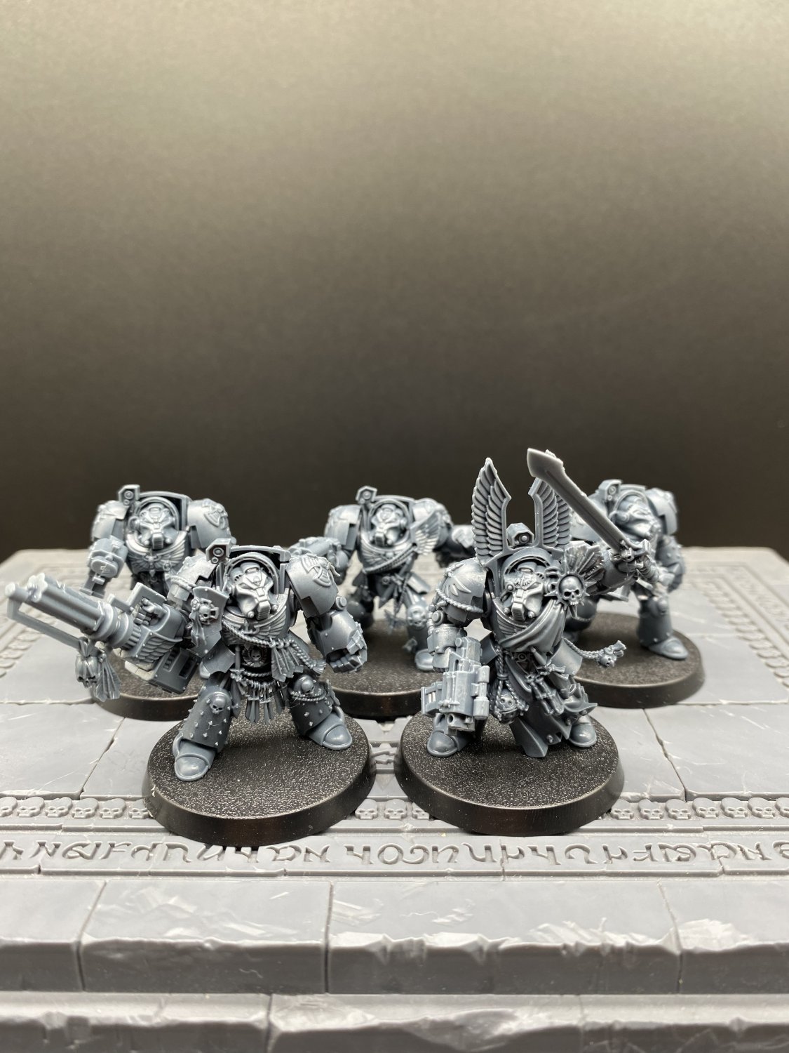 5pcs Deathwing Terminator Squad Dark Angels Space Marine Warhammer 40k Resin Models 1/32
