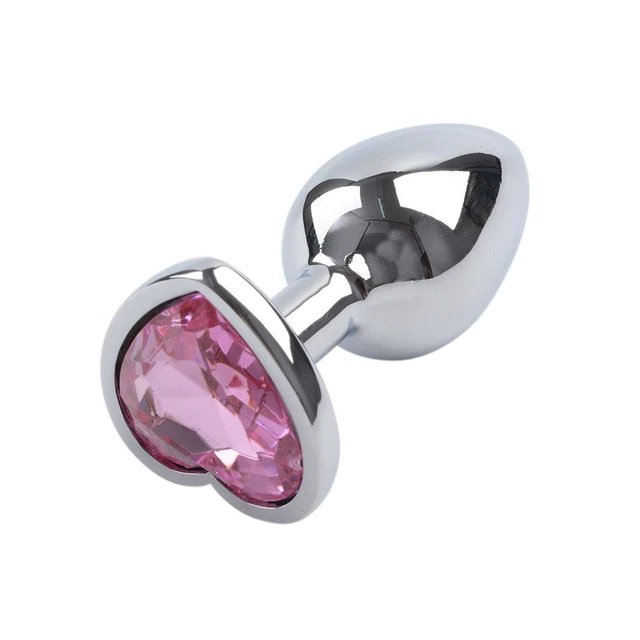 Anal Plug Pink Adult Sex Toys BDSM Stainless Steel Dildo S-size