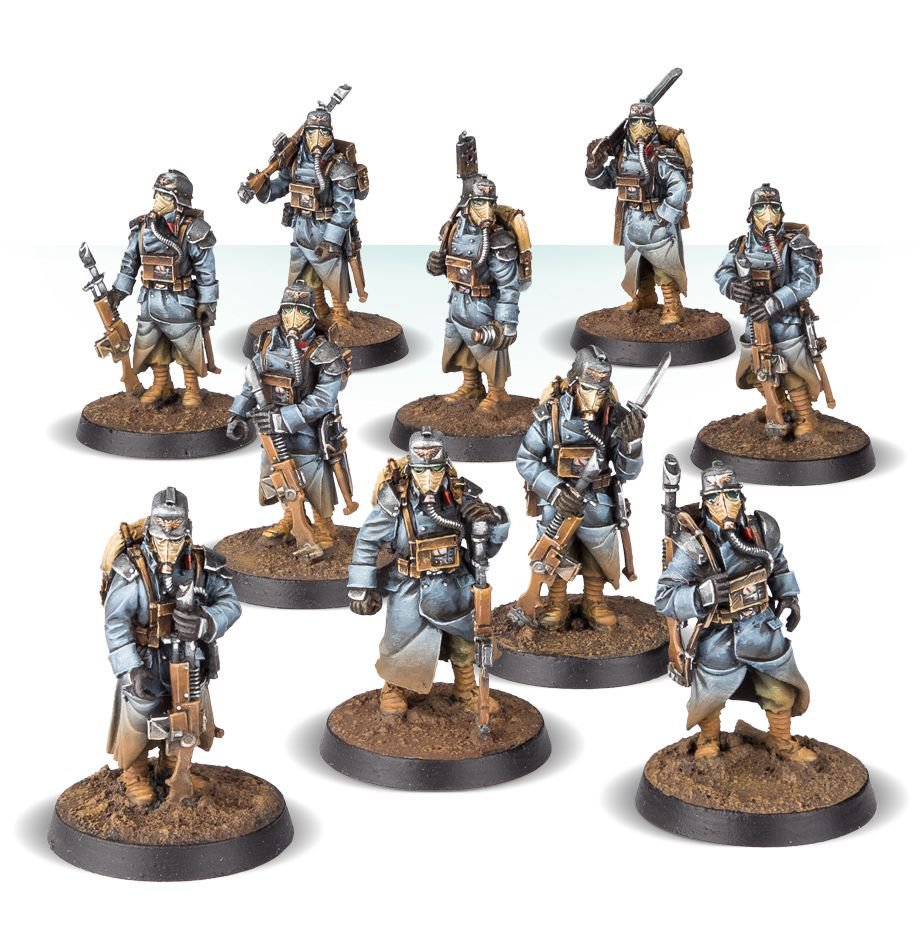 10pcs Death Korps of Krieg Infantry Squad At Ease Astra Militarum Warhammer 40k Forge World
