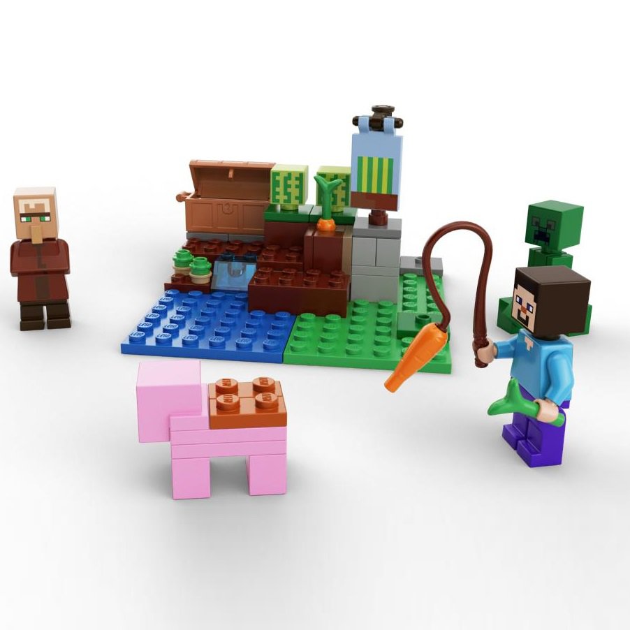 The Melon Farm Minecraft Building Blocks Toys Compatible 21138 Lego Lepin King Bela Lele 10807