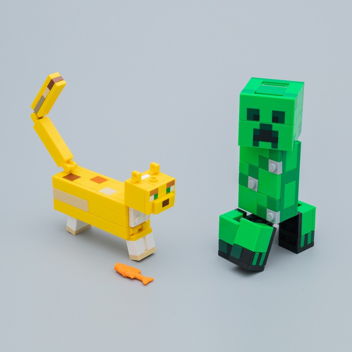 BigFig Creeper and Ocelot Minecraft Building Blocks Compatible 21156 Lego Lepin Bela Lele 11474