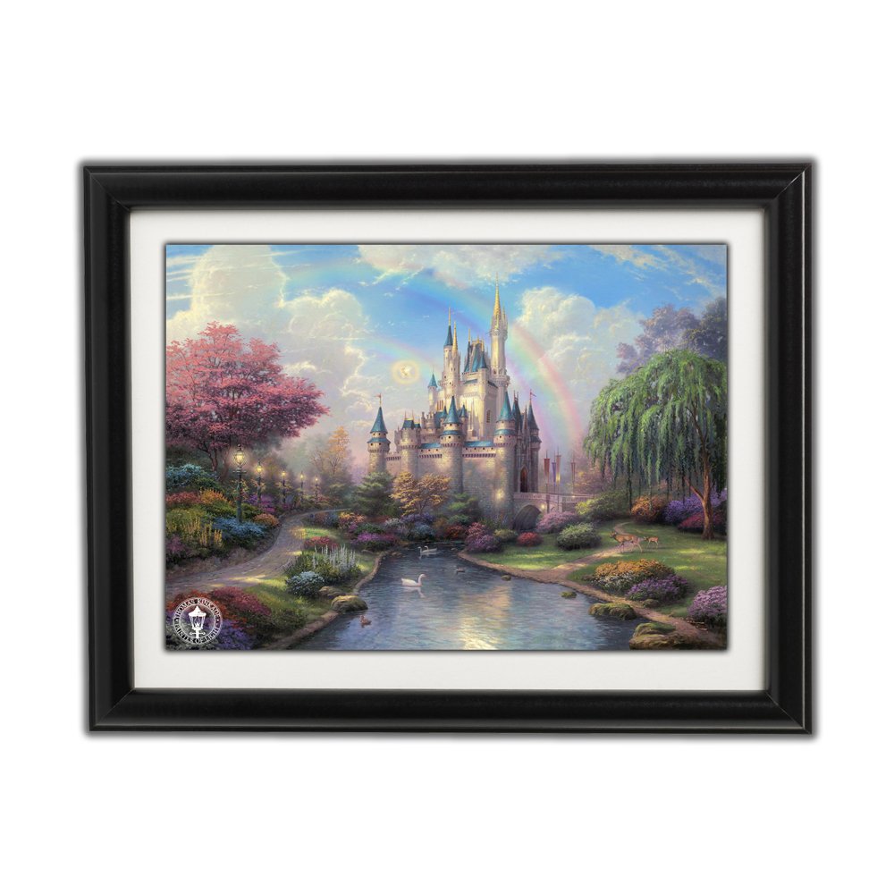 Cinderella Castle By Thomas Kinkade Disney Dreams Collection - Fully Framed