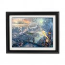 Peter Pan and Tinkerbelle by Thomas Kinkade Disney Dreams Collection - Fully Framed