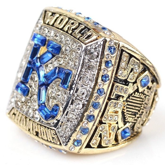 2015 KANSAS CITY ROYALS Silver Championship Ring Perez-Size 8-14