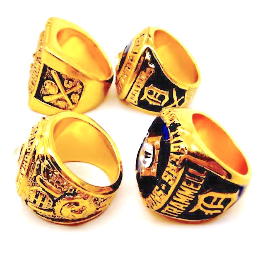 1984/1945/1935/1968 Detroit Tigers Championship Ring Set Of 4-Size 11 ...