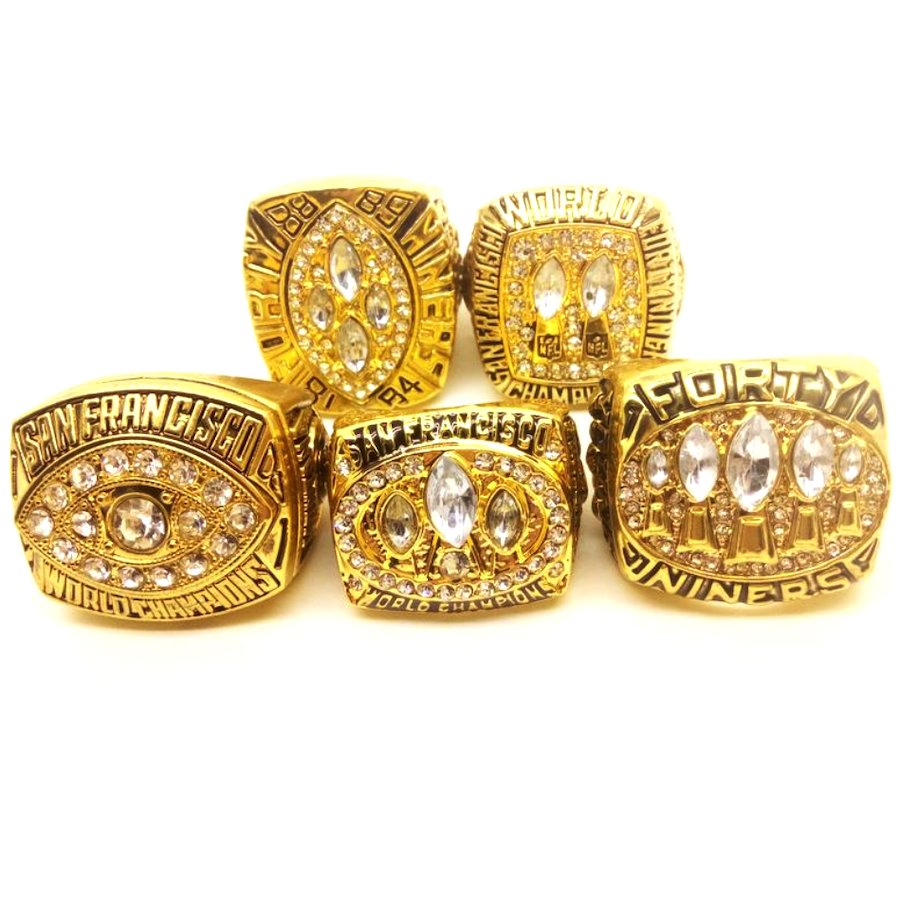 5 PCS 1981/1994/1988/1989/1984 San Francisco 49ers Championship Rings ...