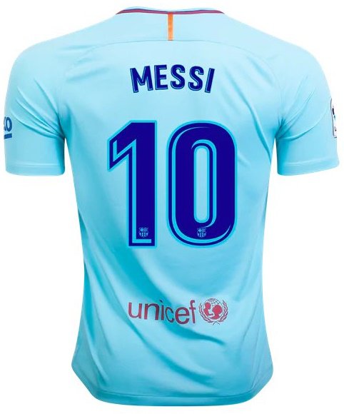 New Jersey Away messi 10 2017/18 for Men blue