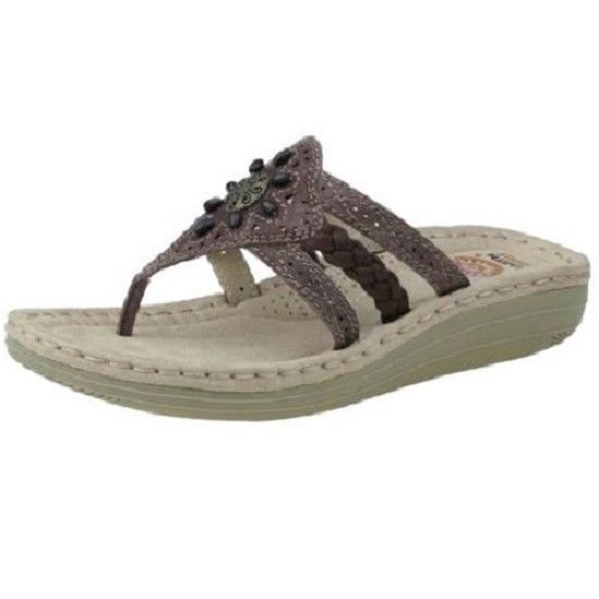 Earth Spirit Womens Tobi Leather Slip On Thong Sandal Size 11 8340