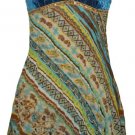 Teal Crushed Velvet Crinkle Chiffon Top - Medium