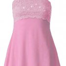 Pink Lace Sequins Beads Camisole Top - Large