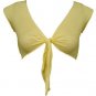Trendy Yellow Sheer Knit Tie Bolero Shrug - Medium