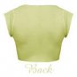 Trendy Mint Yellow Sheer Knit Tie Bolero Shrug - Small