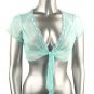 Trendy Floral Lace Beads Sequins Mesh Bolero Shrug - Small