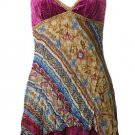 Grape Crush Velvet Crinkle Chiffon Top - Small