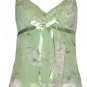 Romantic Dreamy Sexy Sage Floral Chiffon Babydoll Top - Medium