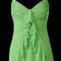 Flirty Sexy Lime Ruched Ruffle Babydoll Cami Top - Medium