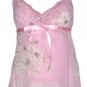 Romantic Dreamy Sexy Pink Floral Chiffon Babydoll Top - Medium