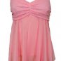 Sweet Girly Pink Mesh & Lace Babydoll Cami Top - Small