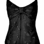 Black Floral Embroidered Mesh Flyaway Camisole Top - Small