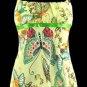 Colorful Lime Butterfly Chiffon Babydoll Camisole Top - Large