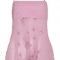 Sexy Pink Crepe Chiffon Butterfly Babydoll Top - Small