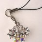 Trendy Clear Crystal Butterfly Cell Phone Charm