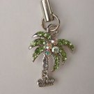 Trendy Crystal Tropical Palm Tree Cell Phone Charm