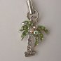 Trendy Crystal Tropical Palm Tree Cell Phone Charm