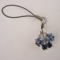 Trendy Blue Crystal Butterfly Cell Phone Charm