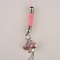 Trendy Pink Crystal Butterfly Tassel Cell Phone Charm