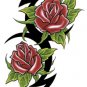 Double Rose Tribal Temporary Tattoo