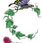 Butterfly, Vine, and Rose Temporary Tattoo