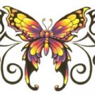 Colorful Butterfly Tribal Temporary Tattoo