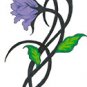 Purple Flower Tribal Temporary Tattoo