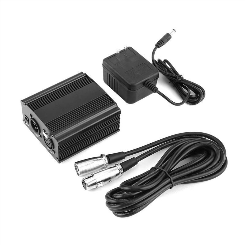 48V Phantom Power with Audio Line For Condenser Microphone Studio