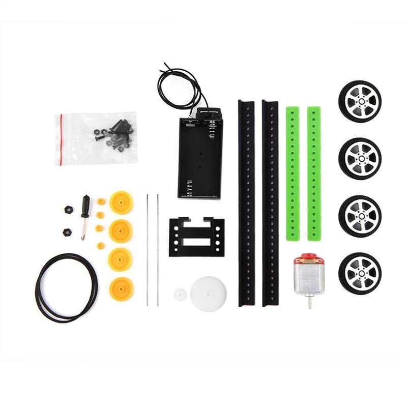 DIY Mini Battery Powered Car Model Kit Children Kids Educational Toy Gift