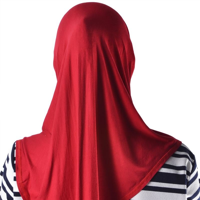 Hawei Home Arabic Muslim Keffiyeh Scarf Wrap Lace Paillette Ornament Turban Red Red