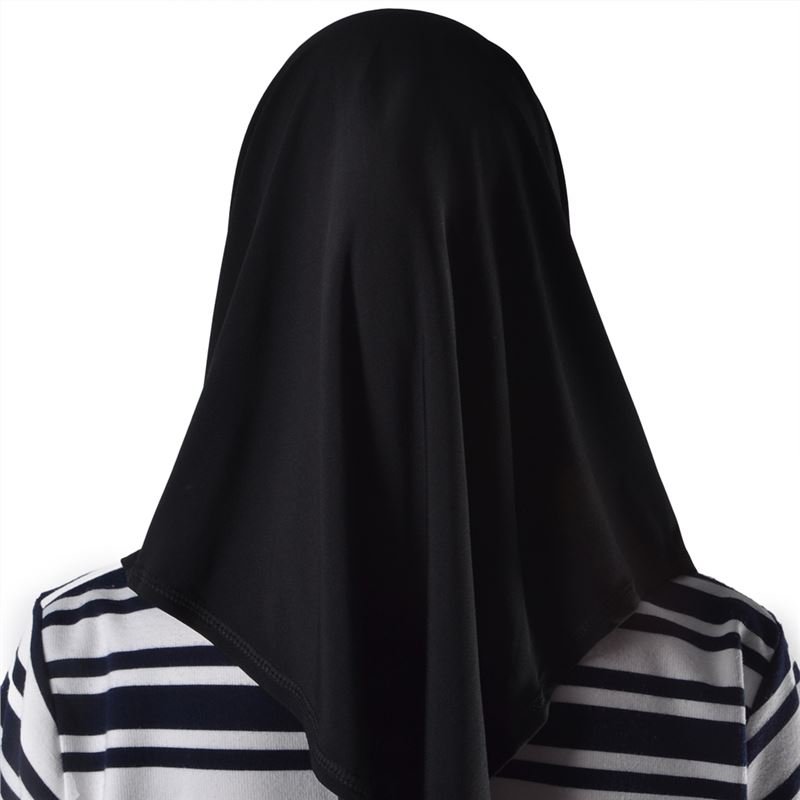 Hawei Home Arabic Muslim Keffiyeh Scarf Wrap Crystal Flower Head Cover Turban Black Black