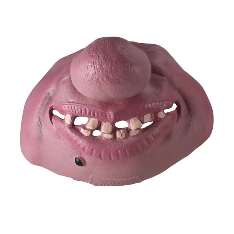 Funny Scary Latex Mask Halloween Party Half Face Cosplay Costume Creepy ...