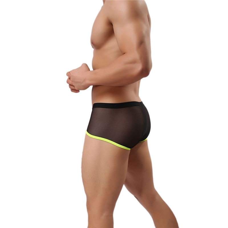 Men Underwear Lingerie Jjsox Series Jj3 See Through Mesh Boxer Shorts
