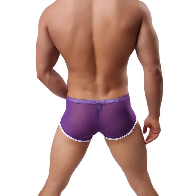 Men Underwear Lingerie Jjsox Series Jj3 See Through Mesh Boxer Shorts