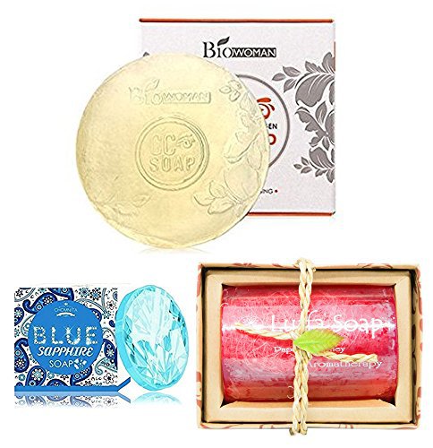 BIOWOMEN C COLLAGEN LUFFA PAPAYA BLUE SAPPHIRE SOAP ANTI-AGING FIRMING