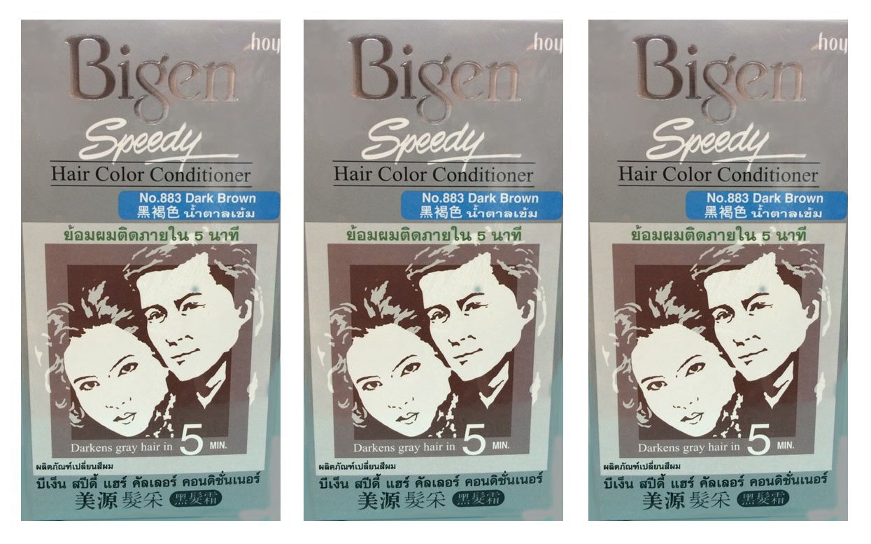 3 BOXES of BIGEN SPEEDY Dark Brown No.883 Hair Color ...